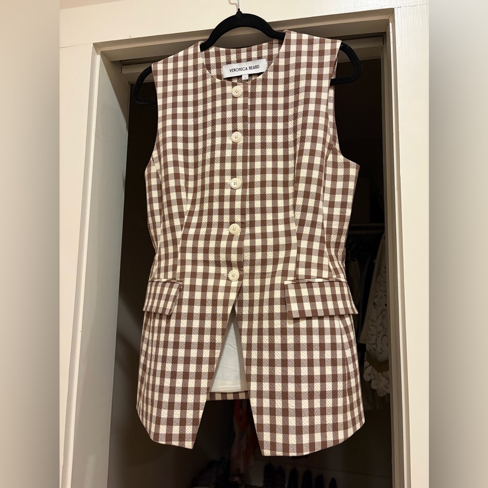 Veronica Beard Lois Vest - Light Chicory/Dove - Picture 5 of 5